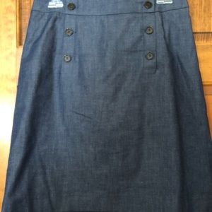 Loft lined denim skirt 6
